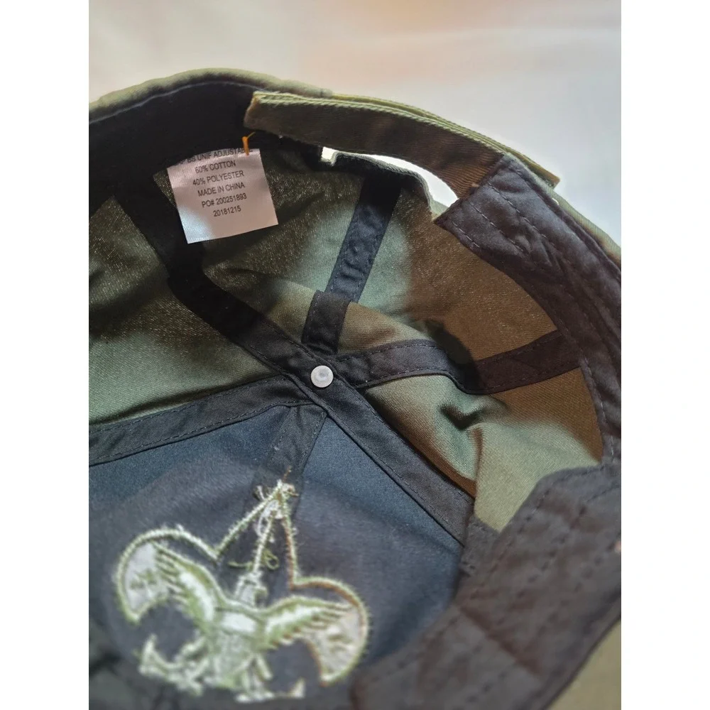 Boy Scouts of America BSA Uniform Hat Olive Green Adjustable Baseball Cap Kids